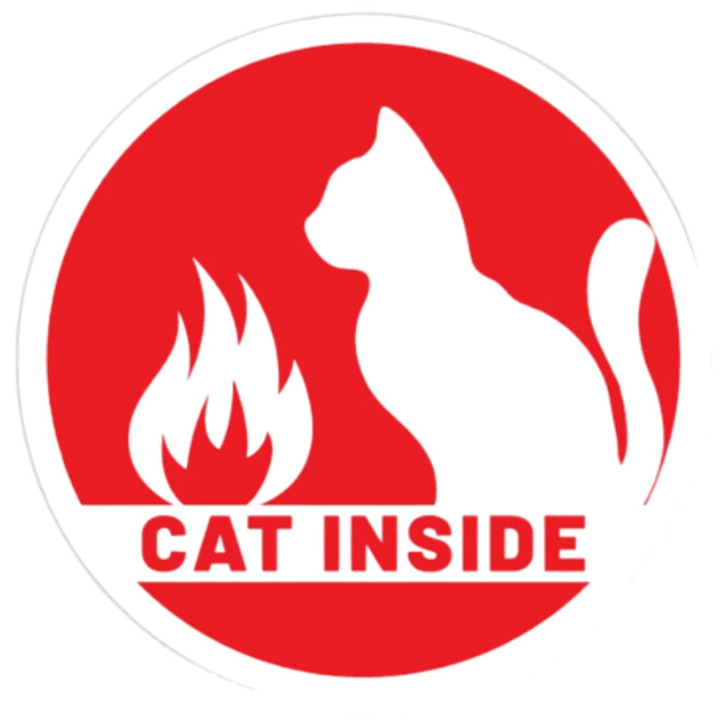 Stickers « CAT INSIDE » sécurité incendie