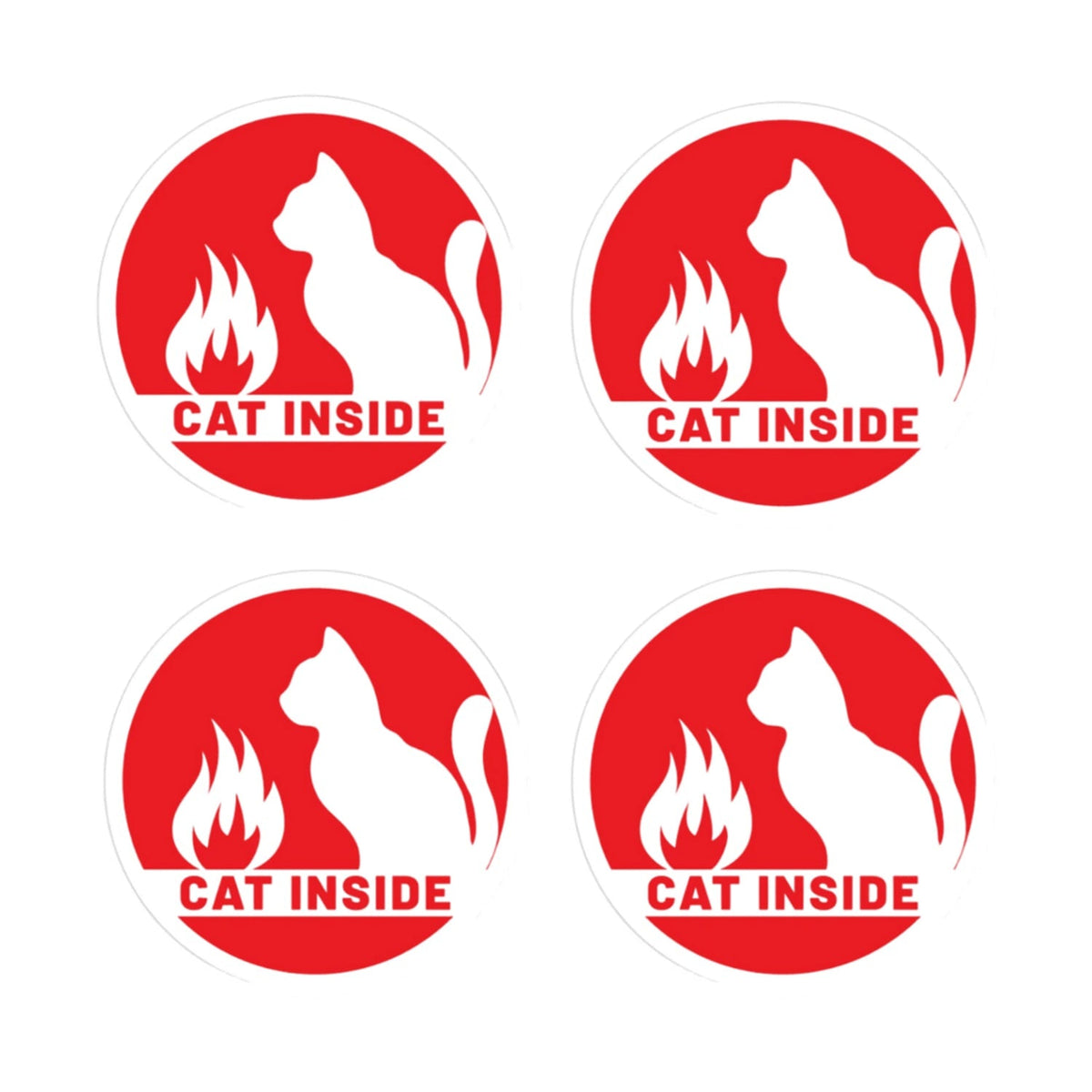 Stickers « CAT INSIDE » sécurité incendie